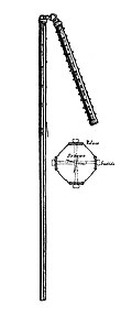 A two-handed flail with metal studs