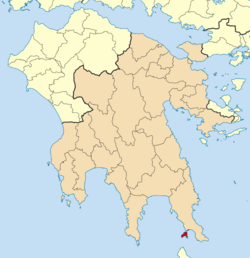 Location of Elafonisos