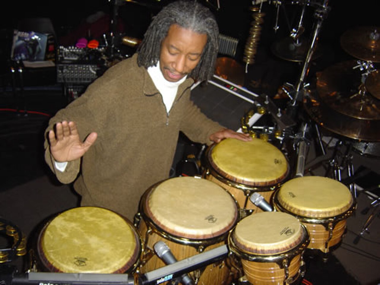 Bashiri Johnson playing percussion..jpg