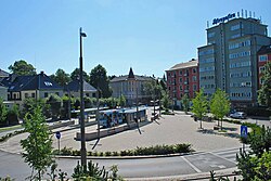 A tram stop in frogner, August 2008