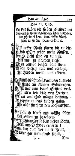 A page of ornate old German text. See description.