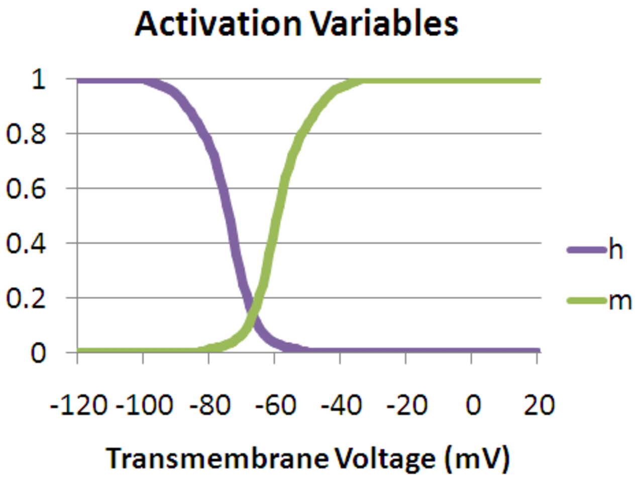 Hodgkin Huxley Model Activation Variables.PNG