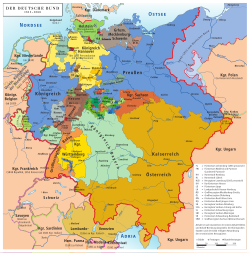 States part of the German Confederation, 1816–1866