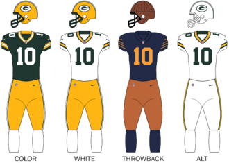Green Bay Packers uniforms