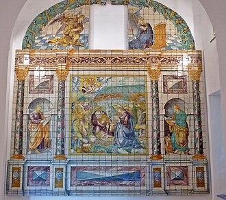 Altarpiece of Our Lady of Life, painted in 1580 by Marçal de Matos, National Museum of the Azulejo, Lisbon.