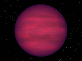 Artist's vision of a spectral class T brown dwarf