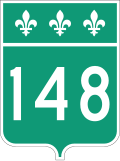Route 148 marker