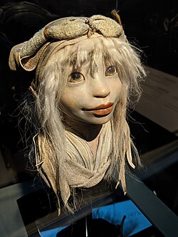 A maquette of Brea, created for The Dark Crystal: Age of Resistance, on display at the Museum of the Moving Image