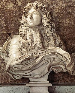 The Bust of Louis XIV by Gian Lorenzo Bernini; 1665; marble; 105 × 99 × 46 cm; Palace of Versailles