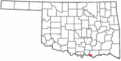 Location of Colbert, Oklahoma