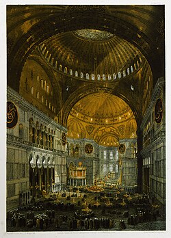 Nave and apse after restoration, facing east