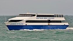 Captain Cook Cruises Western Australia entering into Fremantle
