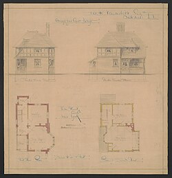 Architectural drawing, 1889