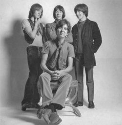 Small Faces in late 1968; clockwise from bottom: Ronnie Lane, Steve Marriott, Ian McLagan, Kenney Jones