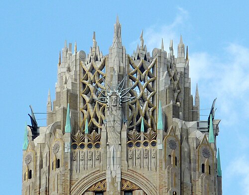 Crown of the RCA Victor Building, now the General Electric Building, in New York City (1930-1931)