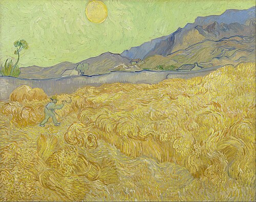 Wheat Field with a Reaper, September 1889, Van Gogh Museum, Amsterdam (F618)