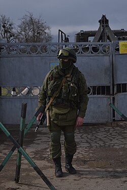 Little green man in Crimea wearing 6B23 (2014)