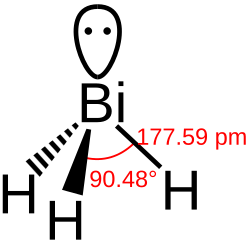 Skeletal formula of bismuthine