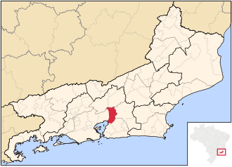 Location of Guapimirim in the state of Rio de Janeiro