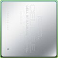 The 90 nm Cell/B.E. that shipped with the first PlayStation 3. The usual way one would see it is with its lid on, as it is glued on and not easily removed.