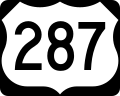 U.S. Route 287 marker
