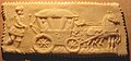 Raw springerle dough, just out of the wooden wedding-carriage mold (shown above)