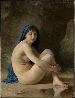 Seated nude (1884), oil on canvas, 18 1/8 x 14 5/8 in. (46 x 37.2 cm), Clark Art Institute