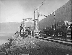 Rjukanfos docked at Mæl in 1911