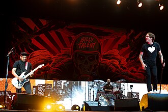 Billy Talent in 2023. Left to right: Ian D'Sa, Loel Campbell, Benjamin Kowalewicz