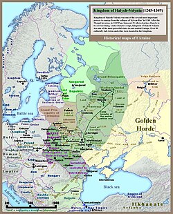 The Kingdom of Galicia–Volhynia or Kingdom of Halych-Volynia (1245–1349).