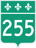 Route 255 marker