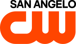 The CW network logo with San Angelo above it, right-aligned