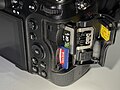 CFexpress Type B and SD slots on a Nikon Z8 camera