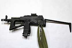 PP-2000 with Zenit-4TK laser sight, unfolded buttstock view