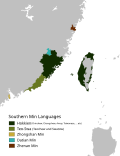 Sanxiang of Zhongshan Min can be seen in the west coast of the Pearl River Delta, far from the rest of Southern Min