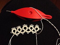 Tatting with a shuttle