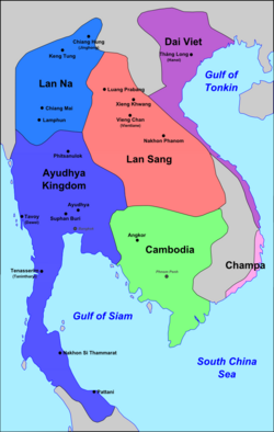 Lan Na and its neighbours, c. 1540