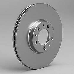 Ventilated Plain (Smooth) Brake Rotor CAD Model