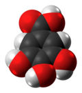 Space-filling model of gallic acid
