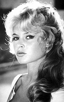 Colour portrait of Bardot smiling