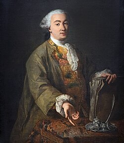 Portrait of Carlo Goldoni by Alessandro Longhi, c. 1757, Venice, Ca' Goldoni