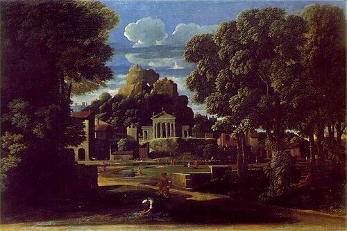 Nicolas Poussin , Landscape with the Ashes of Phocion , 1648