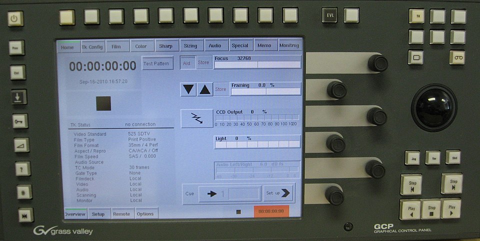 GCP control panel for a Spirit Datacine
