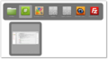 Cinnamon 1.6 showing an Alt-Tab thumbnails and window previews.