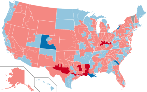 2004 House election results map