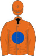 Orange, royal blue disc