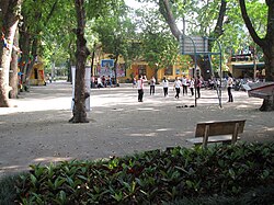 A basketball training course at the Phan Đình Phùng High School, Hanoi, Vietnam
