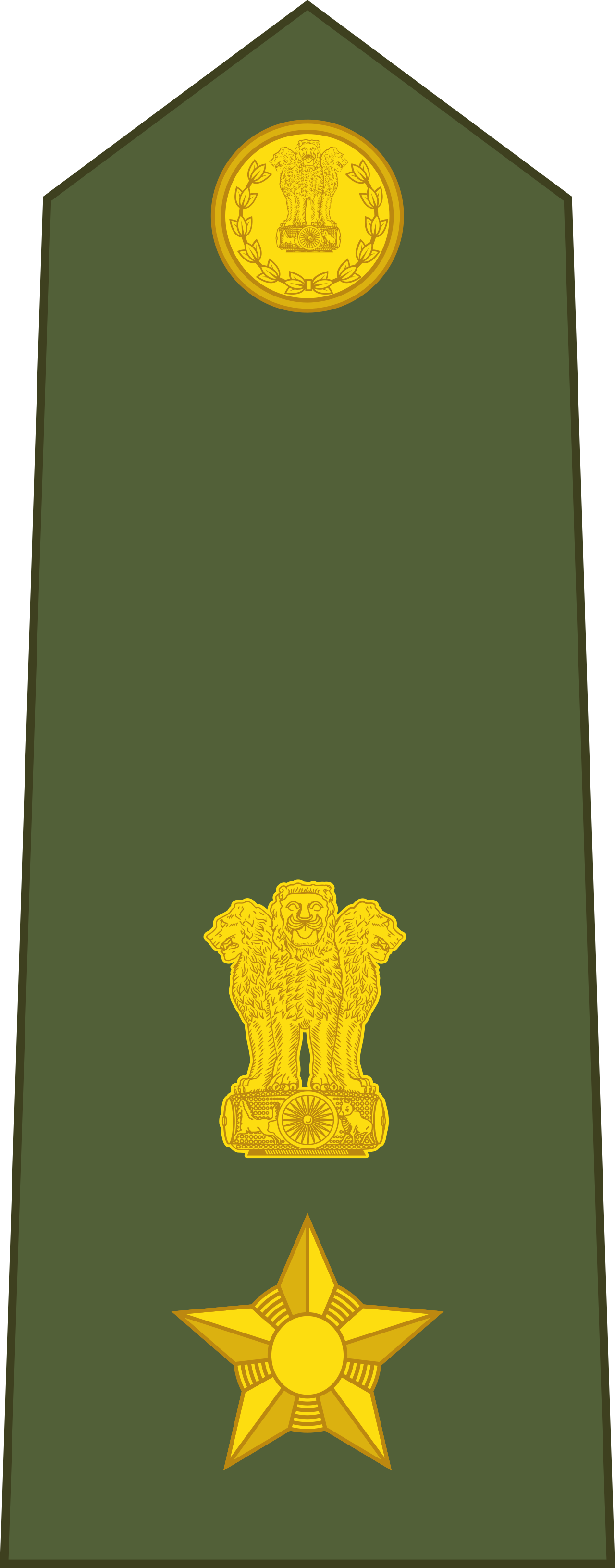 Lieutenant Colonel of the Indian Army.svg