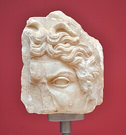 Relief fragment of a Gorgoneion. Museum at Hadrian's Library. 2nd century