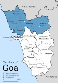 North Goa district in Goa state